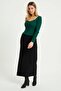 Hijab Closed Slit Long Straight Black Pencil Skirt - 4