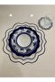 12 Pieces of First Quality Linen Embroidered Leaf Pattern Placemat and Presentation Napkin