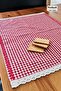 School Lunch Napkin - Washable Fabric, Red, Cloth, Wrapped - 2