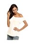 Women's One Shoulder Open Viscose Knitted Fabric Daily Casual Blouse - 5