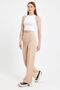 Corsage Belted Trousers - Lycra Crepe Fabric Daily Comfortable Fit