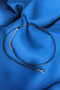 Black Color 56 cm Leather Rubber Look Leather Rope Necklace with Steel Chain Extension Necklace 3Pcs - 5