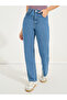 Düz Tam Boy Mom Fit Kot Pantolon - 2
