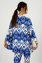 Women's Lycra Wrinkled Fabric Loose Wide Leg Palazzo Trousers Summer 2-Piece Top and Bottom Set Cobalt Blue - 8