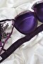 Mussel Model Satin Stripe Padded Bra Panty Set - Bralet and Panty Set - 5