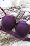 Mussel Model Satin Stripe Padded Bra Panty Set - Bralet and Panty Set - 4