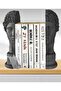 Home Decor Decorative Black Hermes Book Support Book Holder Trinket Bust Sculpture Bookshelf Accessory - 5