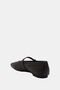 The evie marry jane woven women's black straw knit ballet flat - 5