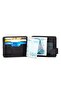 Men's Black Double Sided Polite 100% Genuine Leather Card Holder Wallet with Belt Useful Gift - 3