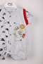 Snap Fastener Travel Pattern Unisex Baby Jumpsuit 2904-1 - 3