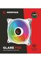 Glare F50 12cm - 38Cfm 1200Rpm Rainbow 3P 4P Molex Black Case Fan - 2