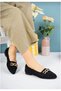 Women's Chain Detailed Knitted Ballerina Shoes - 3