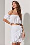 Strapless White Crop