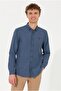 Men's Indigo Long Sleeve Basic Shirt