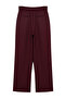 Burgundy Straight Cut Woven Fabric Trousers TWOAW22PL0321 - 8