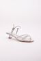 Women's Short-Heeled Silver Evening Dress Shoes - 4