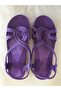 Patterned Knitted Non-Slip Sole Soft Sandals Purple 36 - 2
