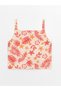 Floral Print Square Neck Blouse and Skirt for Girls - 3