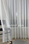 Glittery Striped Pasta Tulle 1/3 Dense Pleated Ecru Non-Iron Heavy Weight Lead-Weighted - 2