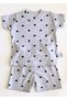 Children's Pajamas Baby Pajama Set Short Sleeve Shorts Heart Score Pattern Printed Grimelange Newborn - 3