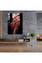 Blooming Roses Glass Wall Art, Blooming Flowers, Home Decor, Intricate Brush Strokes - 3