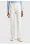 White Elastane Women's Chino Pants - Basic Model