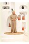 Ugr One-Piece Zippered Comfortable Prayer Dress Beige Standard Size Bohça Ibadet Namaz - 3