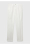White Elastane Women's Chino Pants - Basic Model - 2