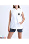 Star Printed Unisex Zero Sleeve Tshi̇rt Hooded Sportswear
