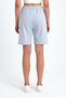 2-Piece Women's Comfortable Cut, Elastic Waist, Seasonal Soft Fabric, Black-Grey Long Bermuda Shorts with Pockets - 8