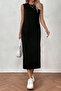 Black Sleeveless Dress Lining-Undershirt 100% Cotton