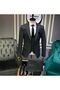 Smoked Slimfit 5 Button Vest Suit - 2