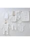 Natural Bow Frilly Overalls Cotton Newborn Baby Girl 10 Pieces Hospital Discharge Bodysuit Set - 3