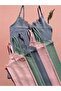 Women's 6-Piece String Strapped Cotton, Lycra, Lace, Ribbed Blouse-Athlete (2 Pink- 2 Blue- 2 Green)