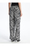 Patterned Women's Trousers with Elastic Waist - 3