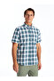 Poplin Plaid Patterned Regular Fit Men's Shirt - Short Sleeve - 2