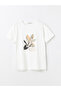 Women's - Crew Neck Printed Short Sleeve T-Shirt - 6