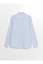 Slim Fit Long Sleeve Striped Poplin Men's Shirt - 6