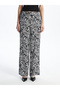 Patterned Women's Trousers with Elastic Waist - 2