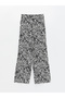 Patterned Women's Trousers with Elastic Waist - 5
