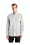 Slim Fit Long Sleeve Striped Poplin Men's Shirt