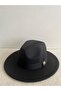 Panama Fedora Adjustable Black Color Women's Hat Inside the Trilby Model - 6