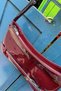 Mila Model Burgundy Color Patent Leather Women's Belted Mini Baguette Bag - 3