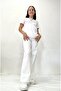 Girls' Wide-Let White Pants - 2
