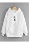 White Unisex Hooded Sweatshirt - Japanese Text Printed