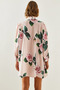 Women's Dusty Rose Scarf Collar Floral Patterned Shirt Dress 21486 60251708 - 6