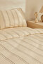 Casil Yarn Dyed Double Duvet Cover Set Cream - 5