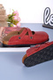 8104 Red Colored Cross Sabo Slippers - 4
