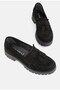 Women's Black Suede Genuine Natural Leather Tasselled Loafer Shoes, size 36-41 - 5