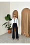 Black Zippered Striped White Shirt - 5